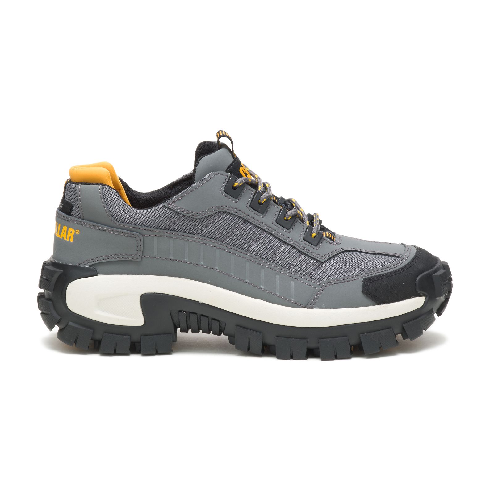 Men's Caterpillar Invader Steel Toe Work Shoes Grey Ireland LMJD13472